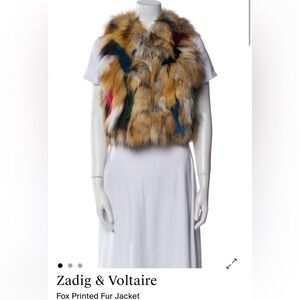 Zadig & Voltaire fox printed Fur Vest